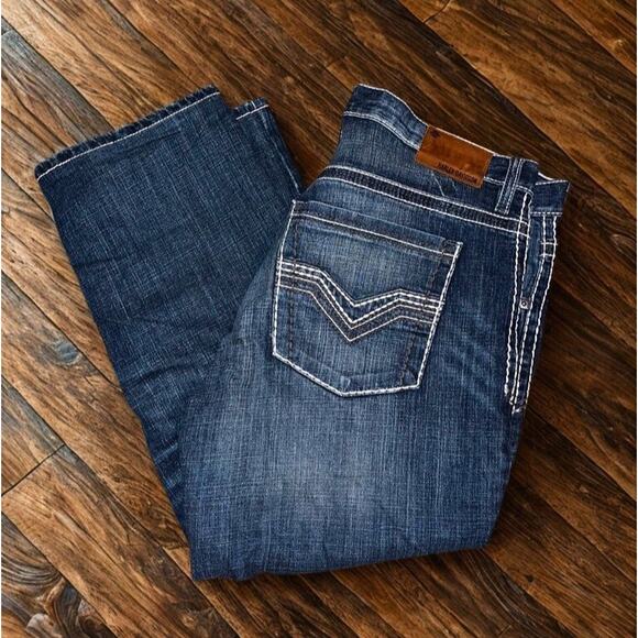 Harley-Davidson Jeans 99030-16VM Straight Leg 38x30 Medium Indigo EUC - Picture 1 of 12